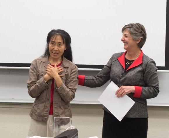 Professor Zhou and Provost Maria Pallavicini